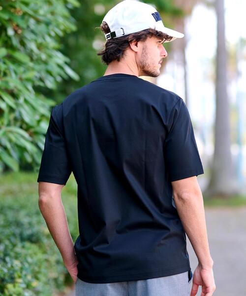 DRESSTERIOR（ドレステリア）の「【接触冷感/抗菌防臭/消臭】ICE CLEAR COTTON ロゴT（Tシャツ/カットソー・メンズ・ダークブラウン/ホワイト/ブラック/ネイビー・90/91/92/94）」の9枚目の写真