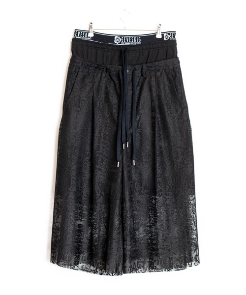 SEVESKIG（セヴシグ）の「SEVESKIG/セブシグ/LACE PANT_PT-SV-NRS-1009（その他パンツ・メンズ・ブラック/ホワイト・SMALL/MEDIUM/LARGE/X-LARGE）」の2枚目の写真