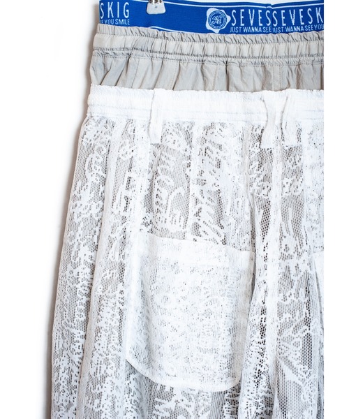 SEVESKIG（セヴシグ）の「SEVESKIG/セブシグ/LACE PANT_PT-SV-NRS-1009（その他パンツ・メンズ・ブラック/ホワイト・SMALL/MEDIUM/LARGE/X-LARGE）」の4枚目の写真