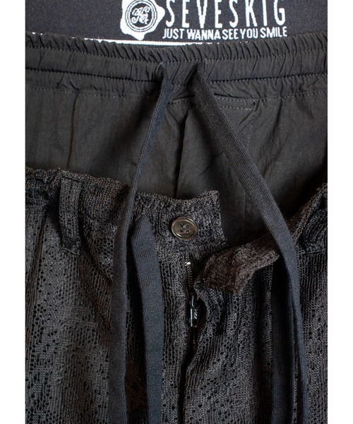 SEVESKIG（セヴシグ）の「SEVESKIG/セブシグ/LACE PANT_PT-SV-NRS-1009（その他パンツ・メンズ・ブラック/ホワイト・SMALL/MEDIUM/LARGE/X-LARGE）」の10枚目の写真