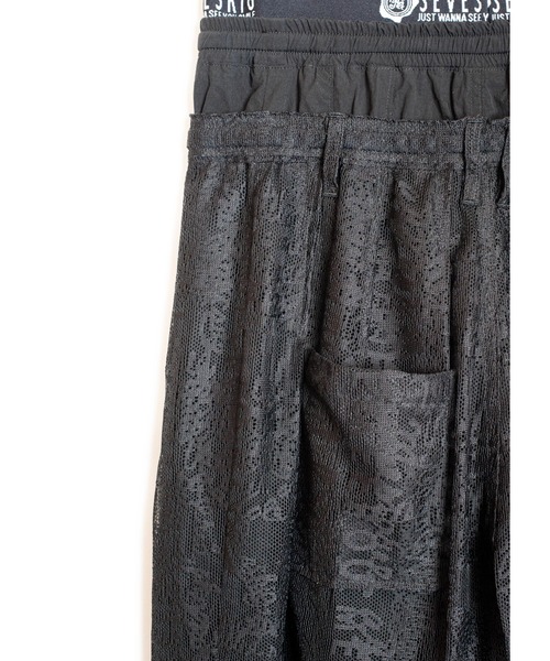 SEVESKIG（セヴシグ）の「SEVESKIG/セブシグ/LACE PANT_PT-SV-NRS-1009（その他パンツ・メンズ・ブラック/ホワイト・SMALL/MEDIUM/LARGE/X-LARGE）」の11枚目の写真