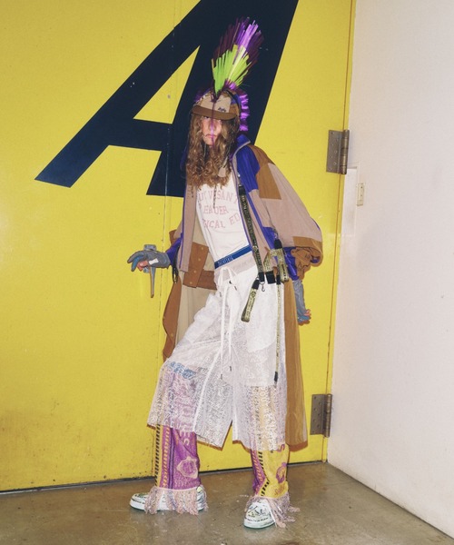 SEVESKIG（セヴシグ）の「SEVESKIG/セブシグ/LACE PANT_PT-SV-NRS-1009（その他パンツ・メンズ・ブラック/ホワイト・SMALL/MEDIUM/LARGE/X-LARGE）」の16枚目の写真