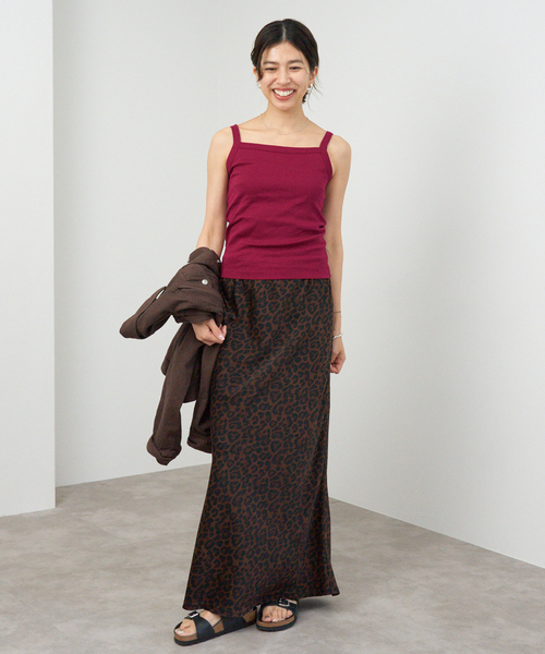IENA(イエナ)の「FLORE FLORE/フローレフローレ MAY CAMI キャミソール(キャミソール・レディース・バーガンディー/ブラック/ベージュ・FREE)」の4枚目の写真