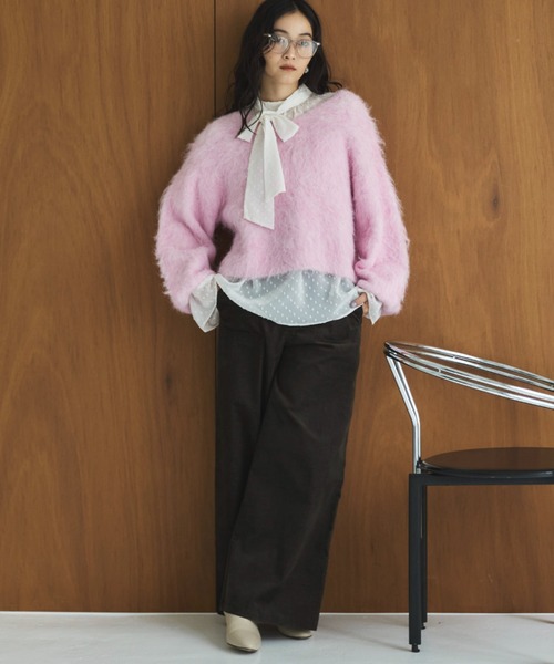 Doux archives(ドゥアルシーヴ)の「別珍デニムベイカーパンツ(デニムパンツ・レディース・ダークブラウン/ネイビー/キャメル・36/38)」の8枚目の写真