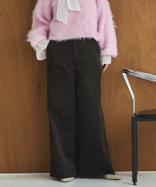 Doux archives(ドゥアルシーヴ)の「別珍デニムベイカーパンツ(デニムパンツ・レディース・ダークブラウン/ネイビー/キャメル・36/38)」の18枚目の写真