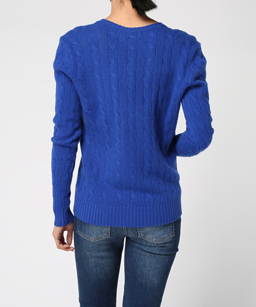 POLO RALPH LAUREN（ポロ ラルフ ローレン）の「ウール ブレンド Vネック セーター（ニット/セーター・レディース・レッド/ブラック/ブルー・X-LARGE/X-SMALL/SMALL/MEDIUM/LARGE）」の16枚目の写真