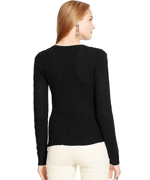 POLO RALPH LAUREN（ポロ ラルフ ローレン）の「ウール ブレンド Vネック セーター（ニット/セーター・レディース・レッド/ブラック/ブルー・X-LARGE/X-SMALL/SMALL/MEDIUM/LARGE）」の6枚目の写真