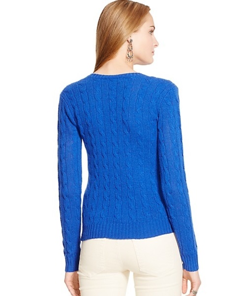 POLO RALPH LAUREN（ポロ ラルフ ローレン）の「ウール ブレンド Vネック セーター（ニット/セーター・レディース・レッド/ブラック/ブルー・X-LARGE/X-SMALL/SMALL/MEDIUM/LARGE）」の7枚目の写真