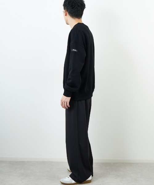 TATSAS スウェット　黒 TATRAS/タトラス] 別注 LANIS ワンポイントロゴ クルーネック