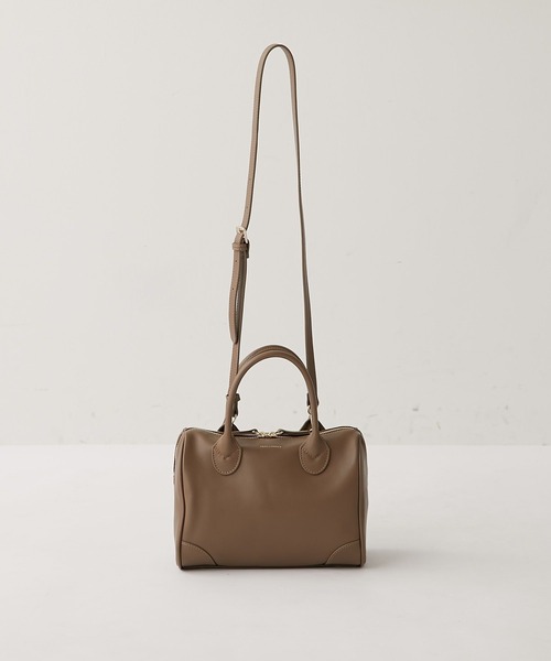 COLLAGE GALLARDAGALANTE（コラージュガリャルダガランテ）の「軽量ミニボストンレザーバッグ/WEB限定（ボストンバッグ・レディース・モカ/ブラック・FREE）」の18枚目の写真