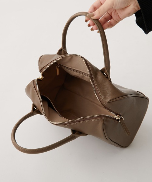 COLLAGE GALLARDAGALANTE（コラージュガリャルダガランテ）の「軽量ミニボストンレザーバッグ/WEB限定（ボストンバッグ・レディース・モカ/ブラック・FREE）」の20枚目の写真