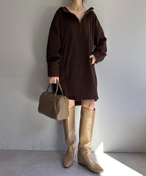 COLLAGE GALLARDAGALANTE（コラージュガリャルダガランテ）の「軽量ミニボストンレザーバッグ/WEB限定（ボストンバッグ・レディース・モカ/ブラック・FREE）」の9枚目の写真