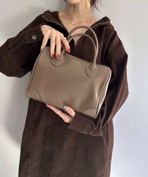 COLLAGE GALLARDAGALANTE（コラージュガリャルダガランテ）の「軽量ミニボストンレザーバッグ/WEB限定（ボストンバッグ・レディース・モカ/ブラック・FREE）」の10枚目の写真