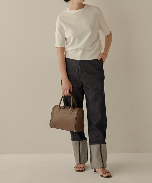 COLLAGE GALLARDAGALANTE（コラージュガリャルダガランテ）の「軽量ミニボストンレザーバッグ/WEB限定（ボストンバッグ・レディース・モカ/ブラック・FREE）」の12枚目の写真