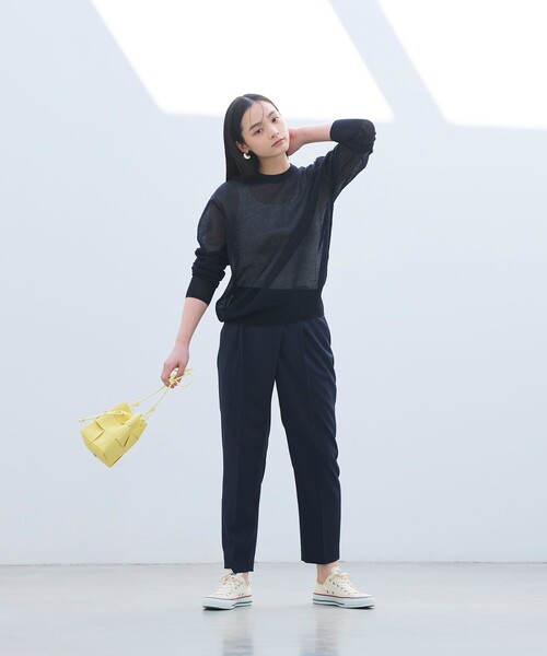BIANCA(ビアンカ)の「【マルチシーン】洗えるエフォートレスパンツ(その他パンツ・レディース・ベージュ/ネイビー・40/38)」の7枚目の写真