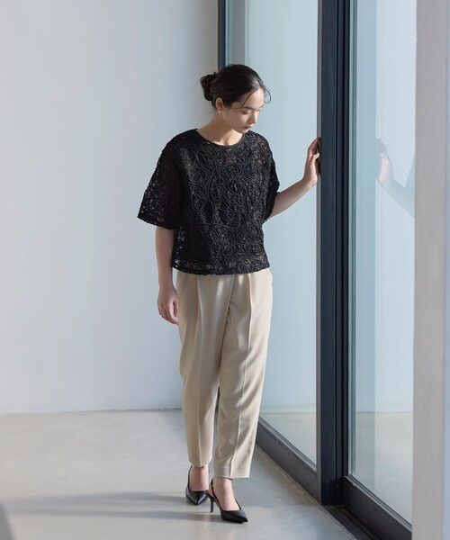 BIANCA(ビアンカ)の「【マルチシーン】洗えるエフォートレスパンツ(その他パンツ・レディース・ベージュ/ネイビー・40/38)」の12枚目の写真