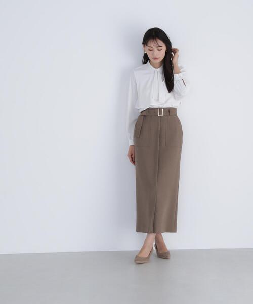 NATURAL BEAUTY BASIC(ナチュラルビューティーベーシック)の「◇アシメラッフルボウブラウス(シャツ/ブラウス・レディース・ラベンダー/ブラウン/オフホワイト・SMALL/MEDIUM)」の13枚目の写真