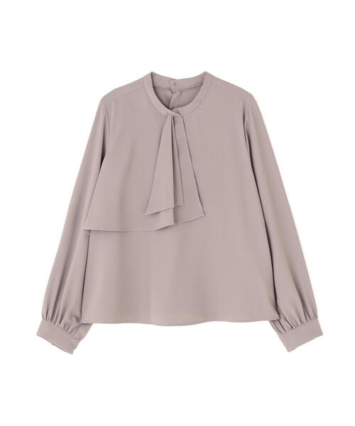 NATURAL BEAUTY BASIC（ナチュラルビューティーベーシック）の「◇アシメラッフルボウブラウス（シャツ/ブラウス・レディース・ラベンダー/ブラウン/オフホワイト・SMALL/MEDIUM）」の5枚目の写真