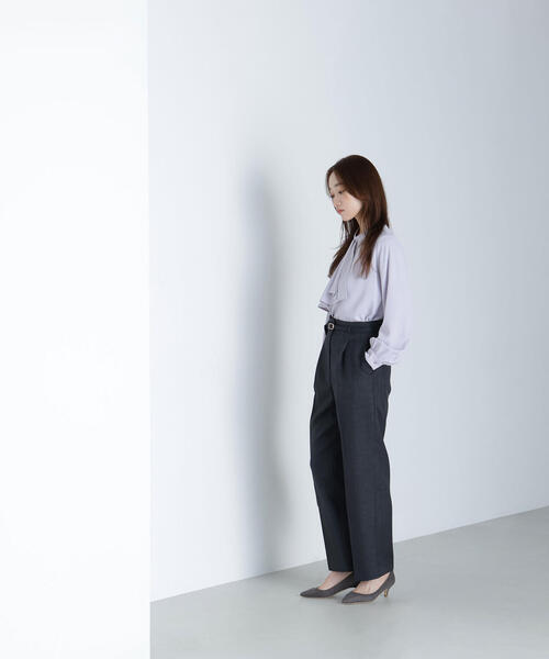 NATURAL BEAUTY BASIC（ナチュラルビューティーベーシック）の「◇アシメラッフルボウブラウス（シャツ/ブラウス・レディース・ラベンダー/ブラウン/オフホワイト・SMALL/MEDIUM）」の17枚目の写真