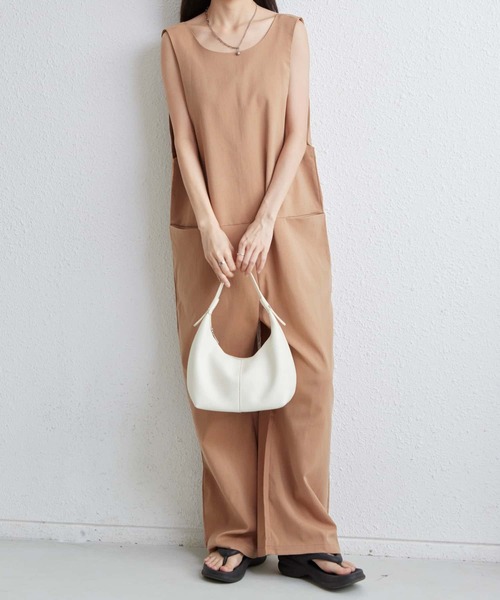 MAISON DE THERESE（メゾン ド テレーズ）の「バックオープンノースリーブオールインワン（つなぎ/オールインワン・レディース・ブラック/ブラウン・FREE）」の10枚目の写真