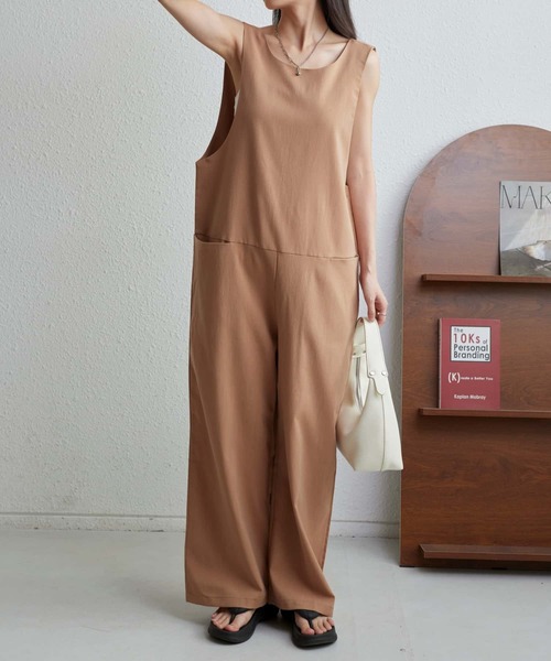 MAISON DE THERESE（メゾン ド テレーズ）の「バックオープンノースリーブオールインワン（つなぎ/オールインワン・レディース・ブラック/ブラウン・FREE）」の13枚目の写真