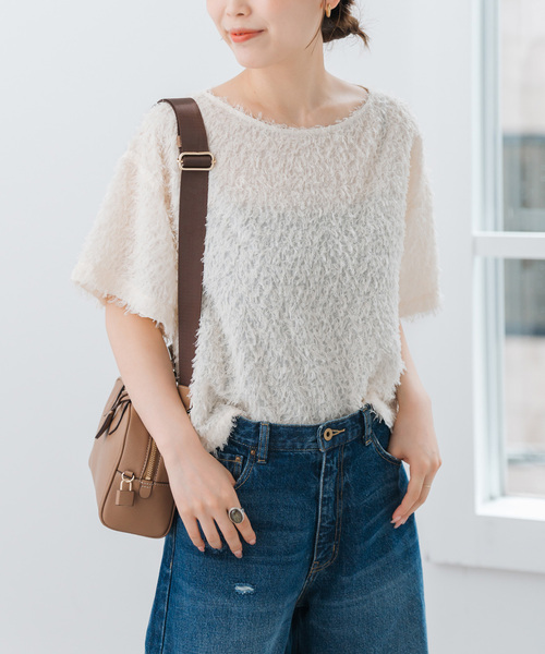 Spick&Span フェザーTブラウス フェザーTブラウス（シャツ/ブラウス）｜Spick & Span（スピックアンド