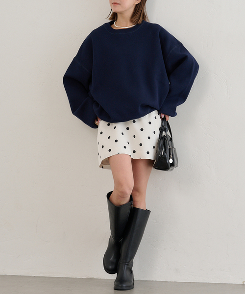 セール】ドットプリントグログランミニスカート（スカート）｜U by
