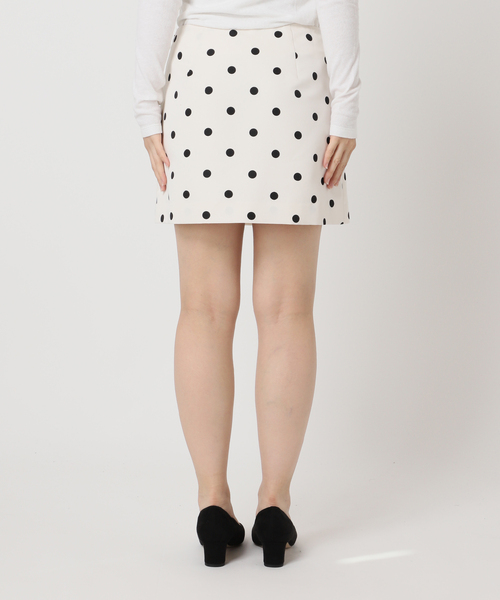セール】ドットプリントグログランミニスカート（スカート）｜U by