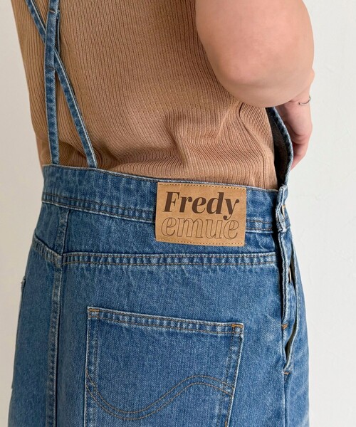 fredy emue（フレディエミュ）の「デニムサロペットチュニック（サロペット/オーバーオール・レディース・ブラック/ブルー・38）」の14枚目の写真