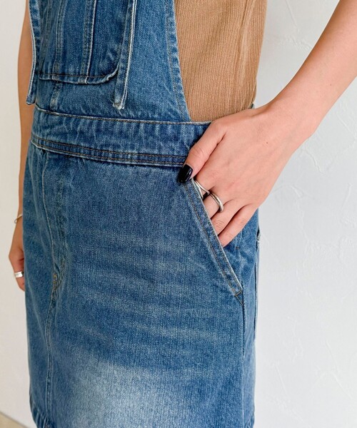 fredy emue（フレディエミュ）の「デニムサロペットチュニック（サロペット/オーバーオール・レディース・ブラック/ブルー・38）」の17枚目の写真