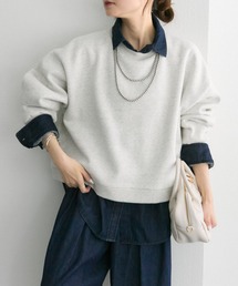 PUAL CE CIN | 裏起毛ショートプルオーバー(スウェット)