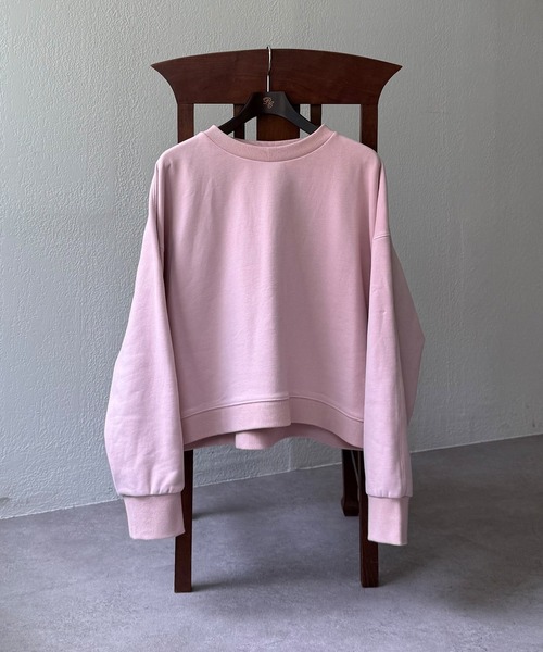 PUAL CE CIN（ピュアルセシン）の「裏起毛ショートプルオーバー（スウェット・レディース・オートミール/ピンク/レッド/グレー/ブラック・FREE）」の8枚目の写真