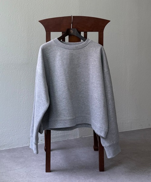 PUAL CE CIN（ピュアルセシン）の「裏起毛ショートプルオーバー（スウェット・レディース・オートミール/ピンク/レッド/グレー/ブラック・FREE）」の7枚目の写真