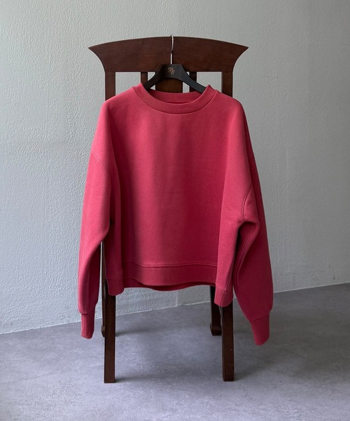 PUAL CE CIN（ピュアルセシン）の「裏起毛ショートプルオーバー（スウェット・レディース・オートミール/ピンク/レッド/グレー/ブラック・FREE）」の9枚目の写真