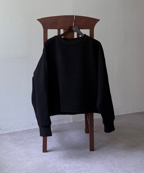 PUAL CE CIN（ピュアルセシン）の「裏起毛ショートプルオーバー（スウェット・レディース・オートミール/ピンク/レッド/グレー/ブラック・FREE）」の10枚目の写真