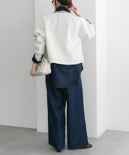 PUAL CE CIN（ピュアルセシン）の「裏起毛ショートプルオーバー（スウェット・レディース・オートミール/ピンク/レッド/グレー/ブラック・FREE）」の13枚目の写真