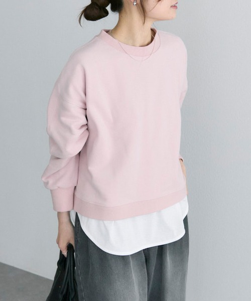 PUAL CE CIN（ピュアルセシン）の「裏起毛ショートプルオーバー（スウェット・レディース・オートミール/ピンク/レッド/グレー/ブラック・FREE）」の21枚目の写真