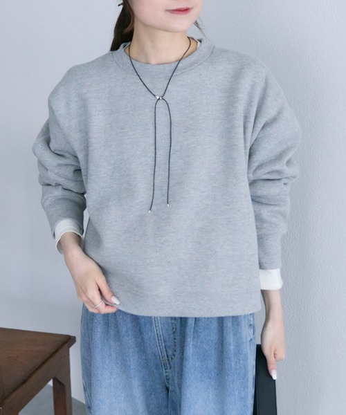 PUAL CE CIN（ピュアルセシン）の「裏起毛ショートプルオーバー（スウェット・レディース・オートミール/ピンク/レッド/グレー/ブラック・FREE）」の17枚目の写真