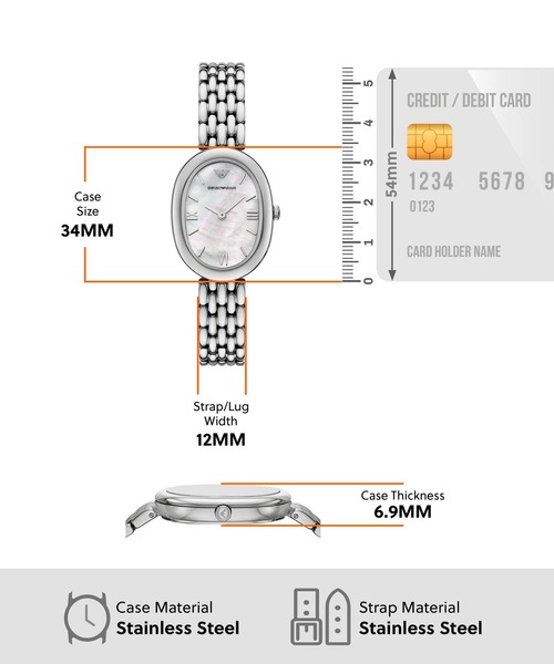 EMPORIO ARMANI(エンポリオアルマーニ)の「エンポリオ・アルマーニ 腕時計 レディース アナログ ステンレス AR11706(アナログ腕時計・レディース・シルバー・FREE)」の2枚目の写真