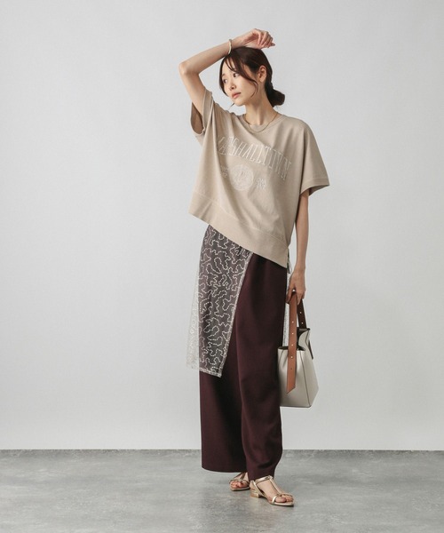 GLOBAL WORK（グローバルワーク）の「ピグメントカレッジプルオーバー/581155（Tシャツ/カットソー・レディース・ピンク/ネイビー/チャコールグレー/グレイッシュベージュ・MEDIUM/LARGE）」の9枚目の写真