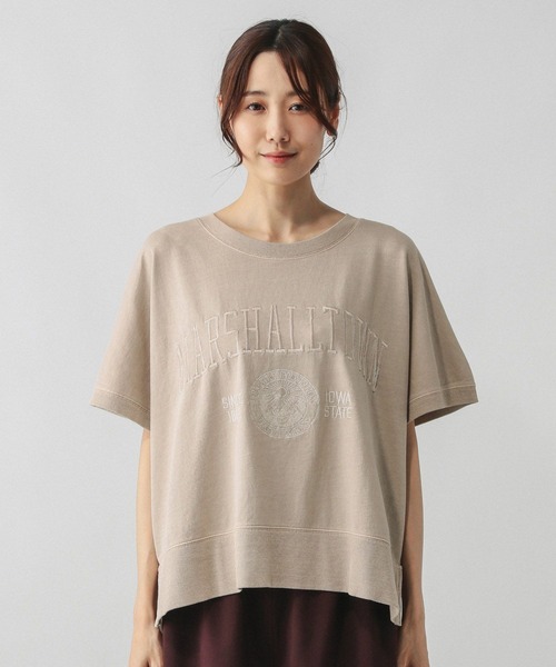 GLOBAL WORK（グローバルワーク）の「ピグメントカレッジプルオーバー/581155（Tシャツ/カットソー・レディース・ピンク/ネイビー/チャコールグレー/グレイッシュベージュ・MEDIUM/LARGE）」の20枚目の写真