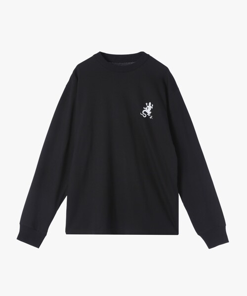 agnes b.(アニエスベー)の「メンズ アイコニック プリント 長袖 Tシャツ "Lezard"(Tシャツ/カットソー・メンズ・ブラック・2/3/1)」の1枚目の写真