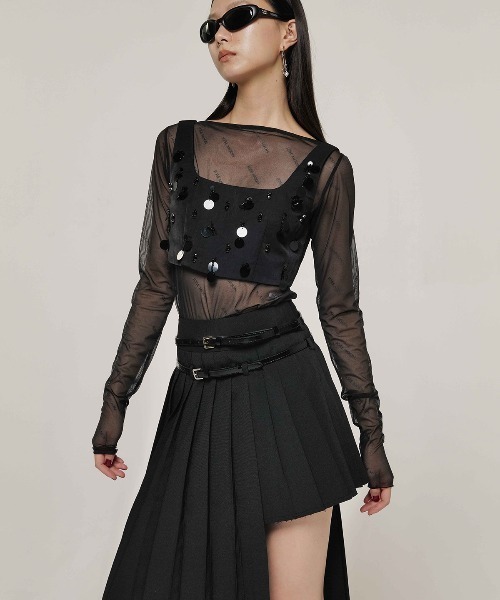 JOSE MOON（ジョゼムーン）の「SCREW PLEATS SKIRT/スクリュープリーツスカート（スカート・レディース・チャコールグレー/ブラック/カーキ・36/38）」の16枚目の写真