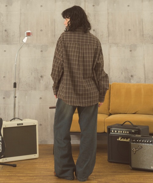 Zooodle（ズードル）の「Checked Shirt - チェックシャツ -（シャツ/ブラウス・メンズ・レッド/ブラウン・LARGE/MEDIUM）」の8枚目の写真