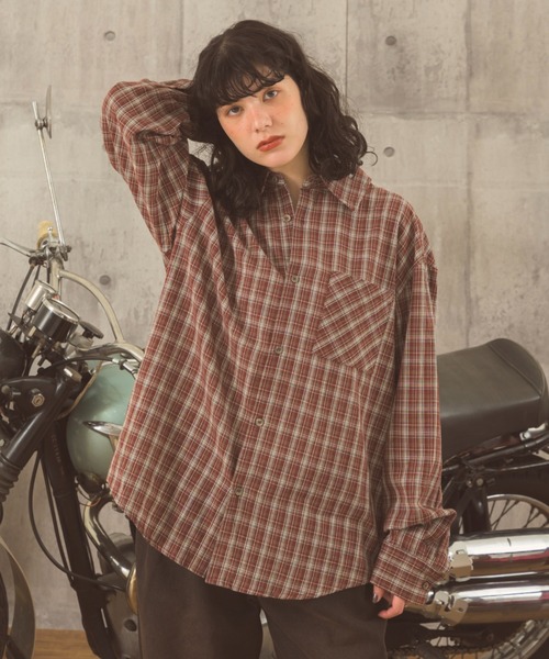 Zooodle（ズードル）の「Checked Shirt - チェックシャツ -（シャツ/ブラウス・メンズ・レッド/ブラウン・LARGE/MEDIUM）」の19枚目の写真
