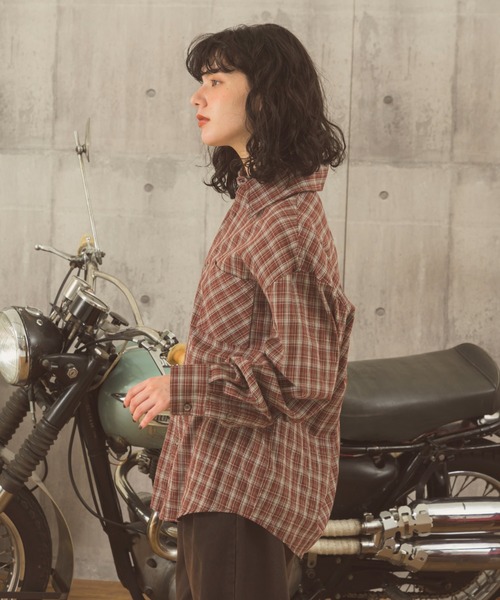 Zooodle（ズードル）の「Checked Shirt - チェックシャツ -（シャツ/ブラウス・メンズ・レッド/ブラウン・LARGE/MEDIUM）」の9枚目の写真