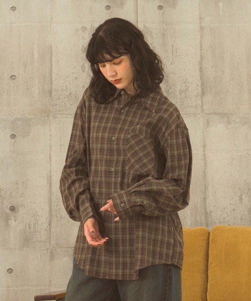 Zooodle（ズードル）の「Checked Shirt - チェックシャツ -（シャツ/ブラウス・メンズ・レッド/ブラウン・LARGE/MEDIUM）」の7枚目の写真