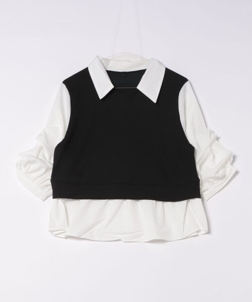 GORGE(ゴージ)の「《フェイクレイヤード×タック袖》レディース テレコドッキングトップス 長袖 春秋冬(Tシャツ/カットソー・レディース・その他4/その他3/オフホワイト/その他5・F)」の14枚目の写真