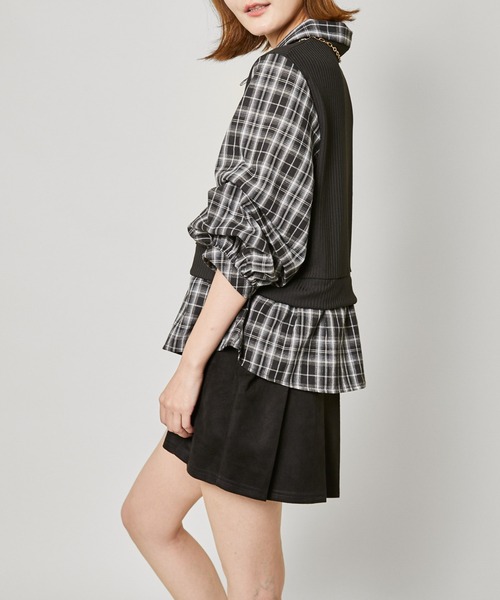 GORGE(ゴージ)の「《フェイクレイヤード×タック袖》レディース テレコドッキングトップス 長袖 春秋冬(Tシャツ/カットソー・レディース・その他4/その他3/オフホワイト/その他5・F)」の10枚目の写真