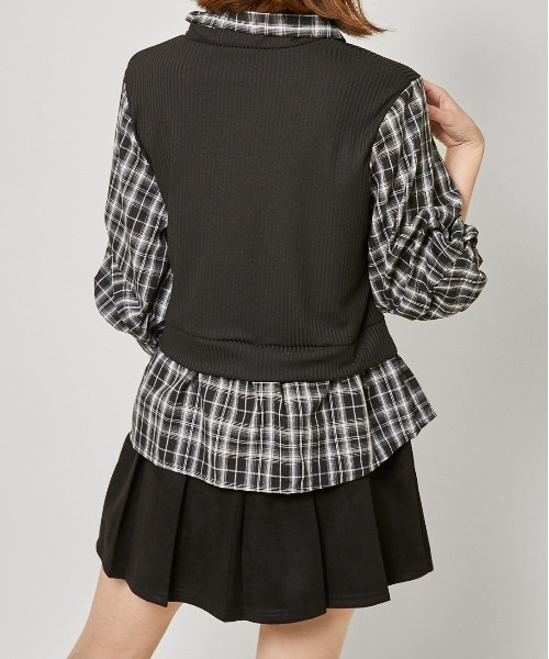 GORGE(ゴージ)の「《フェイクレイヤード×タック袖》レディース テレコドッキングトップス 長袖 春秋冬(Tシャツ/カットソー・レディース・その他4/その他3/オフホワイト/その他5・F)」の11枚目の写真
